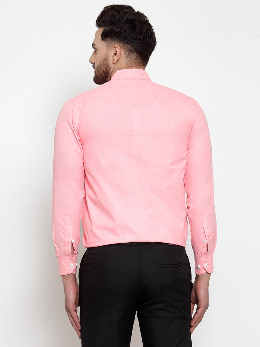 Red Cotton Formal Shirt - Stylish Mens Shirt with Detailing