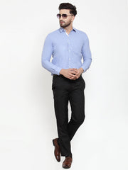 Indian Needle Sky Blue Formal Shirt with white detailing