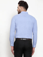 Indian Needle Sky Blue Formal Shirt with white detailing