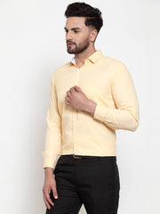 Indian Needle Yellow Formal Shirt with white detailing