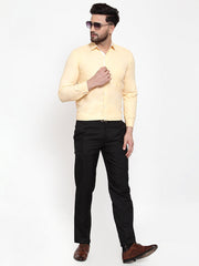 Indian Needle Yellow Formal Shirt with white detailing