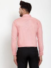 Indian Needle Red Men's Cotton Solid Button Formal Shirts