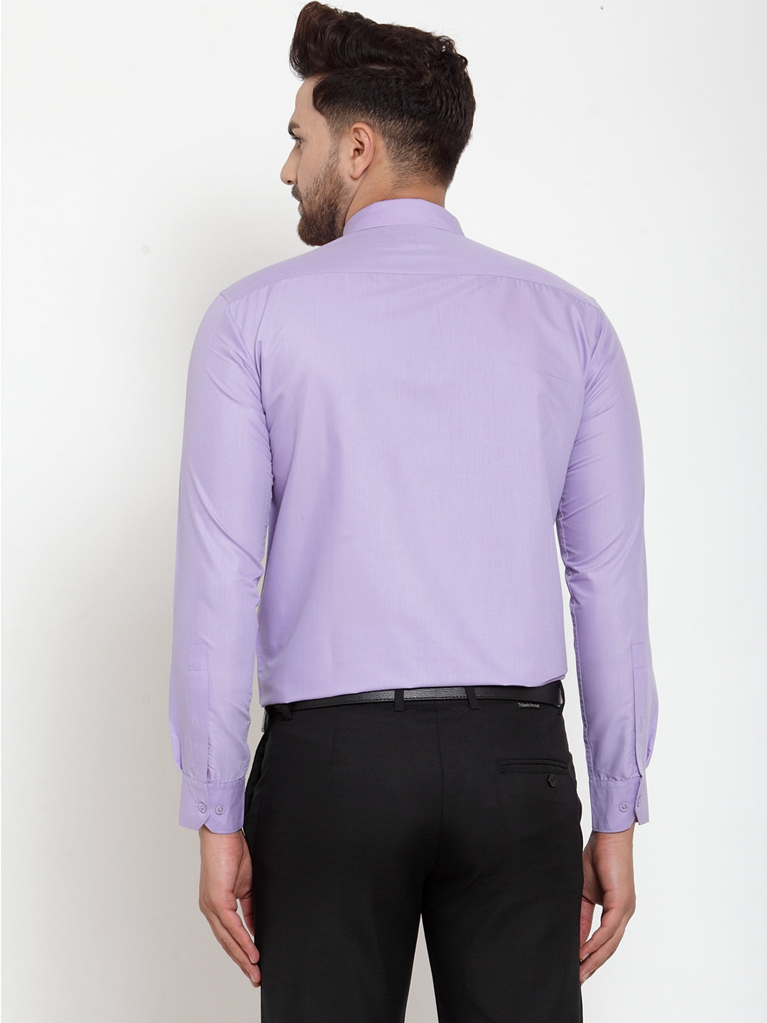 Purple Cotton Formal Shirts - Solid Button Down Mens Shirt