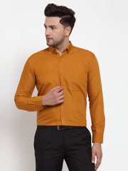 Indian Needle Men's Cotton Solid Button Down Shirts