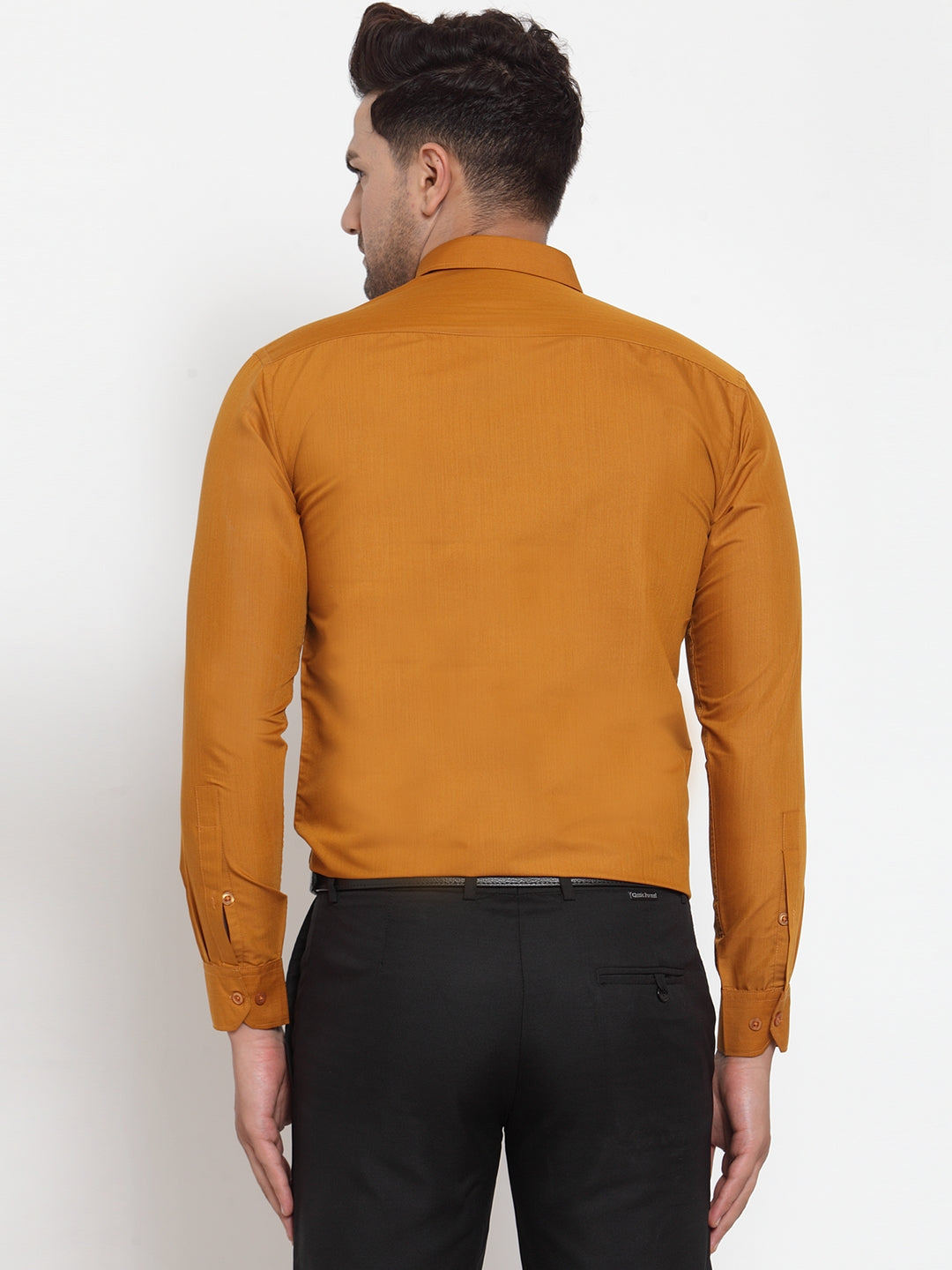 Yellow Mens Shirt - Cotton Solid Button Down Formal Shirts