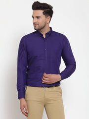 Indian Needle Purple Men's Cotton Button Down Formal Shirts