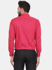 Indian Needle Red Men's Cotton Polka Dots Formal Shirts