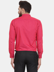 Indian Needle Red Men's Cotton Polka Dots Formal Shirts