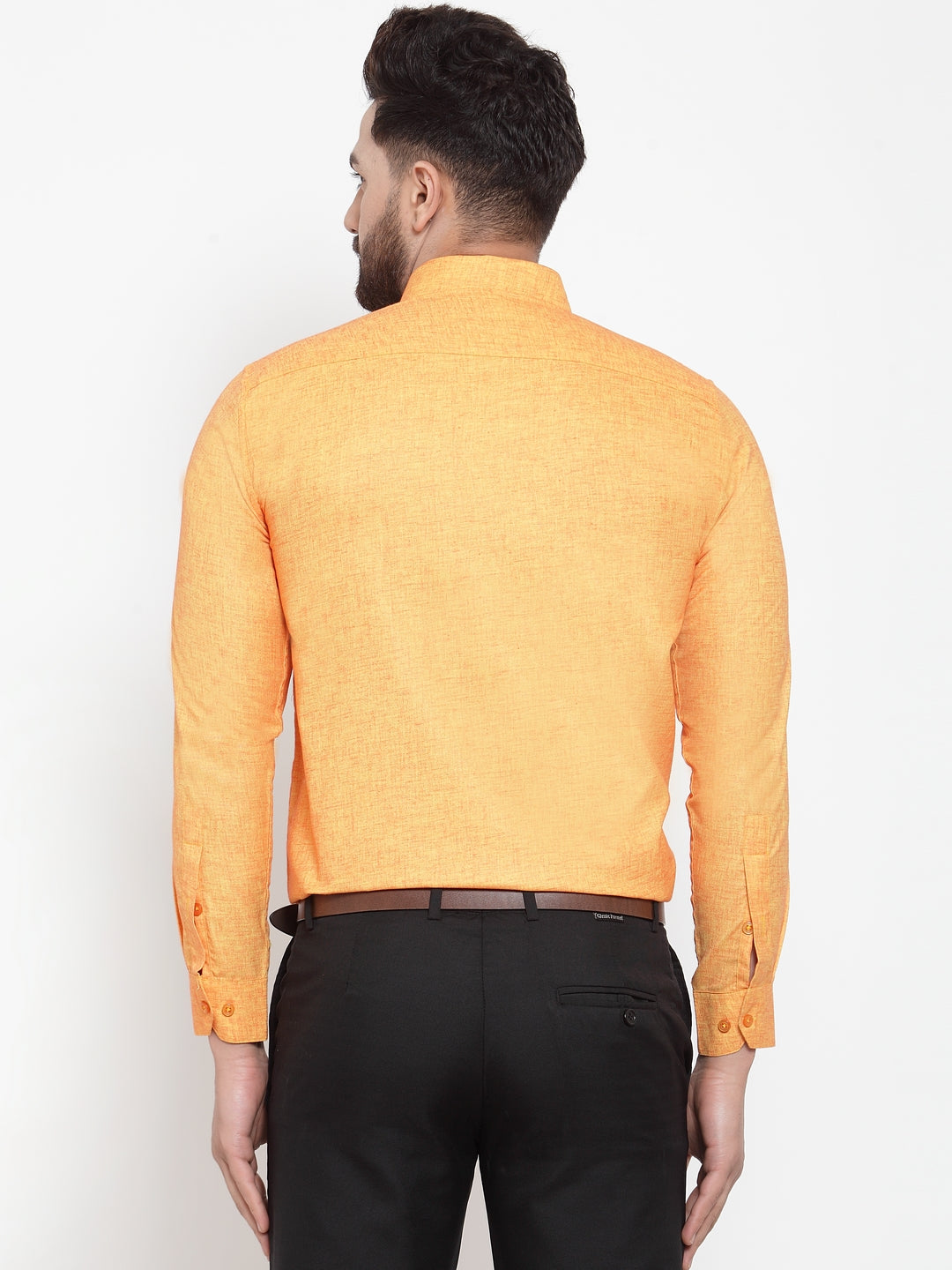 Yellow Cotton Mens Shirt - Solid Button Down Formal Shirts