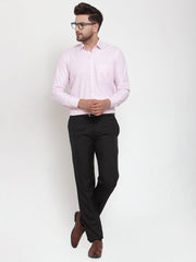 Indian Needle Pink Men's Cotton Checked Formal Shirt's