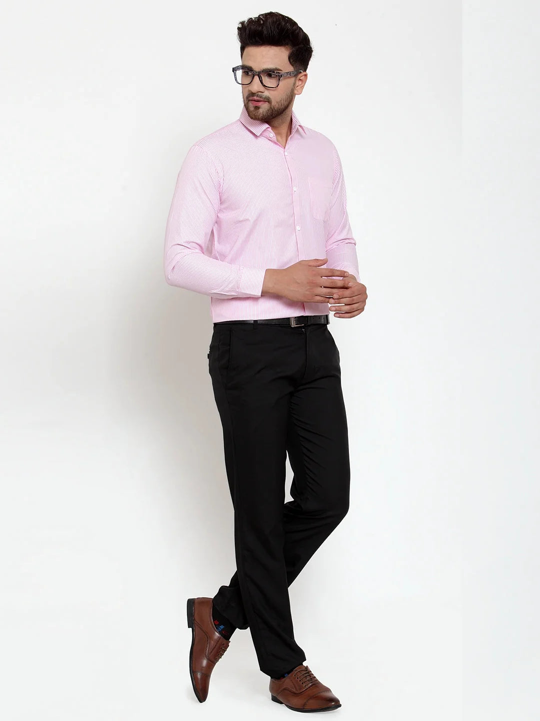 Pink Striped Cotton Formal Shirts | Trendy Mens Shirt Now