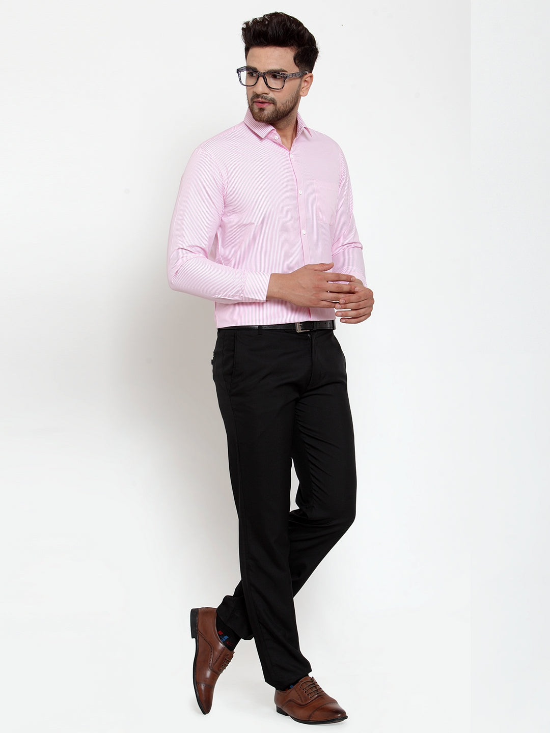 Pink Striped Cotton Formal Shirts | Trendy Mens Shirt Now