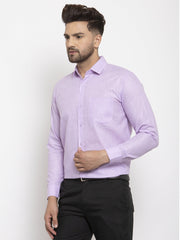 Indian Needle Purple Men's Dobby Solid Formal Shirts