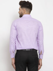 Indian Needle Purple Men's Dobby Solid Formal Shirts