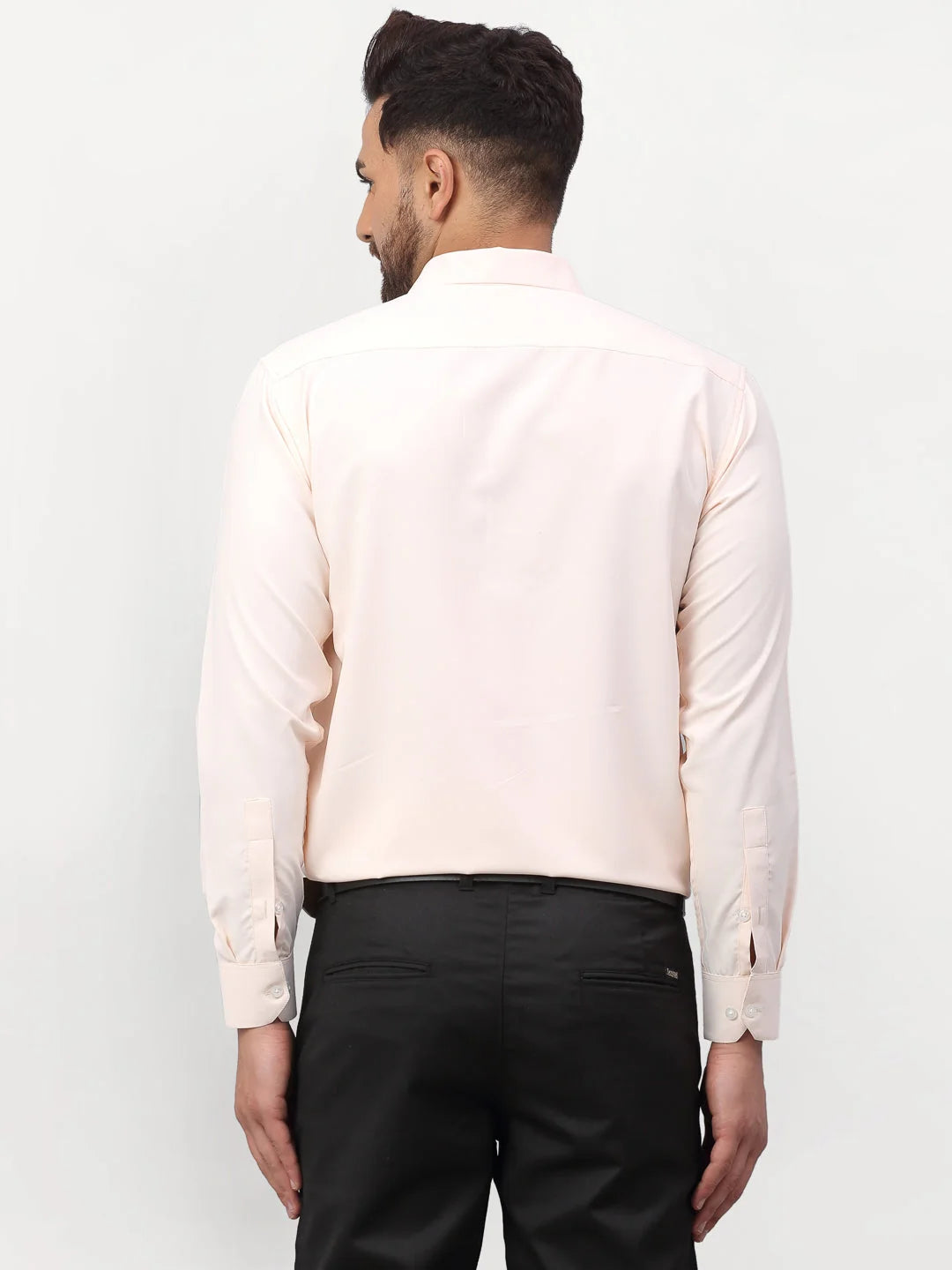 Peach Solid Mens Formal Shirts | Cotton Shirt