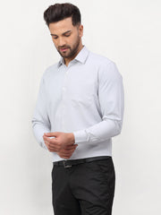 Indian Needle Silver Men's Solid Formal Shirts