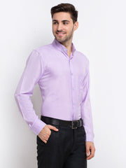 Indian Needle Purple Men's Button Down Collar Cotton Formal Shirt