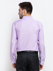 Indian Needle Purple Men's Button Down Collar Cotton Formal Shirt