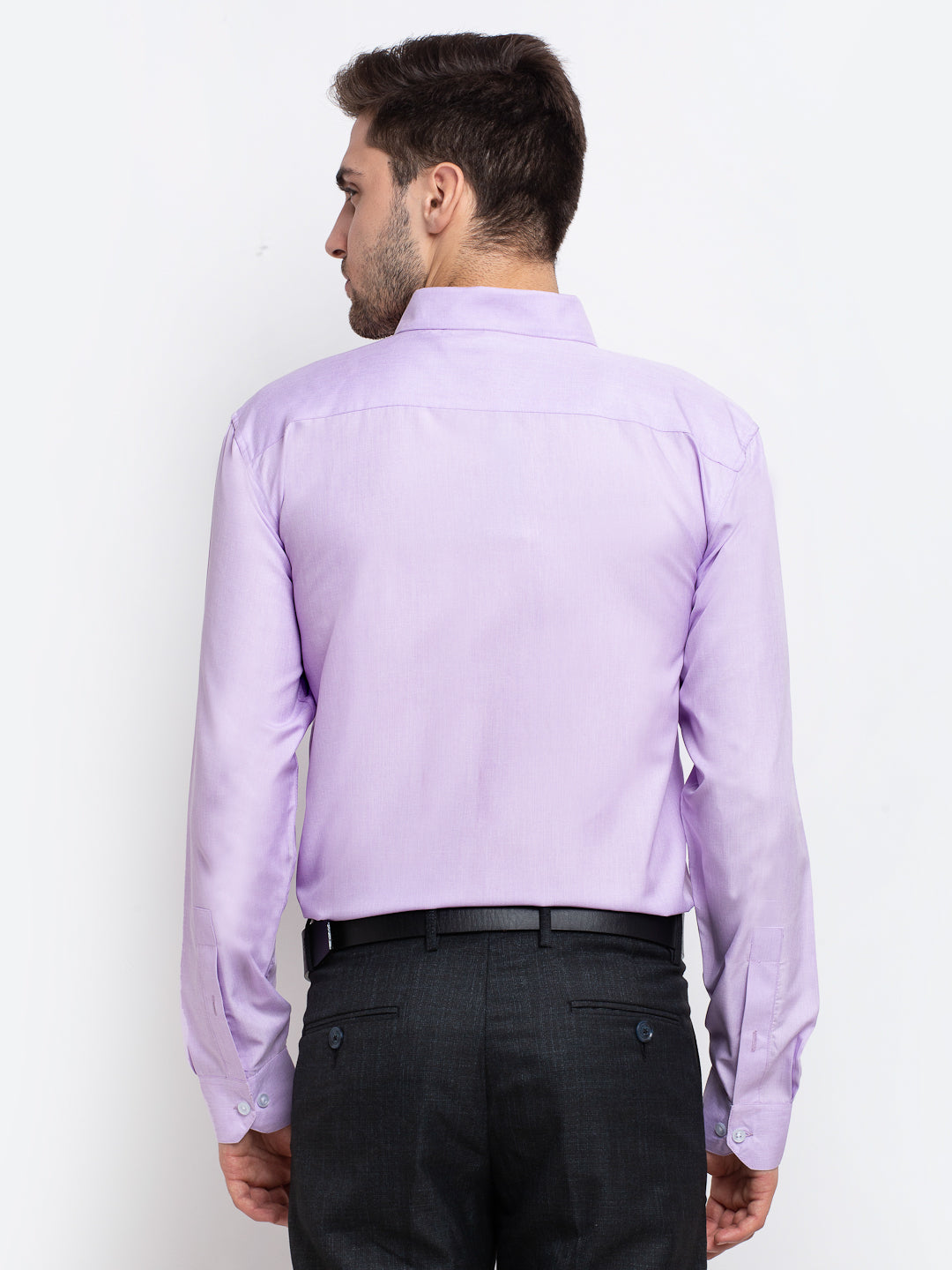 Purple Cotton Formal Shirts - Button Down Mens Shirt, Indian N...