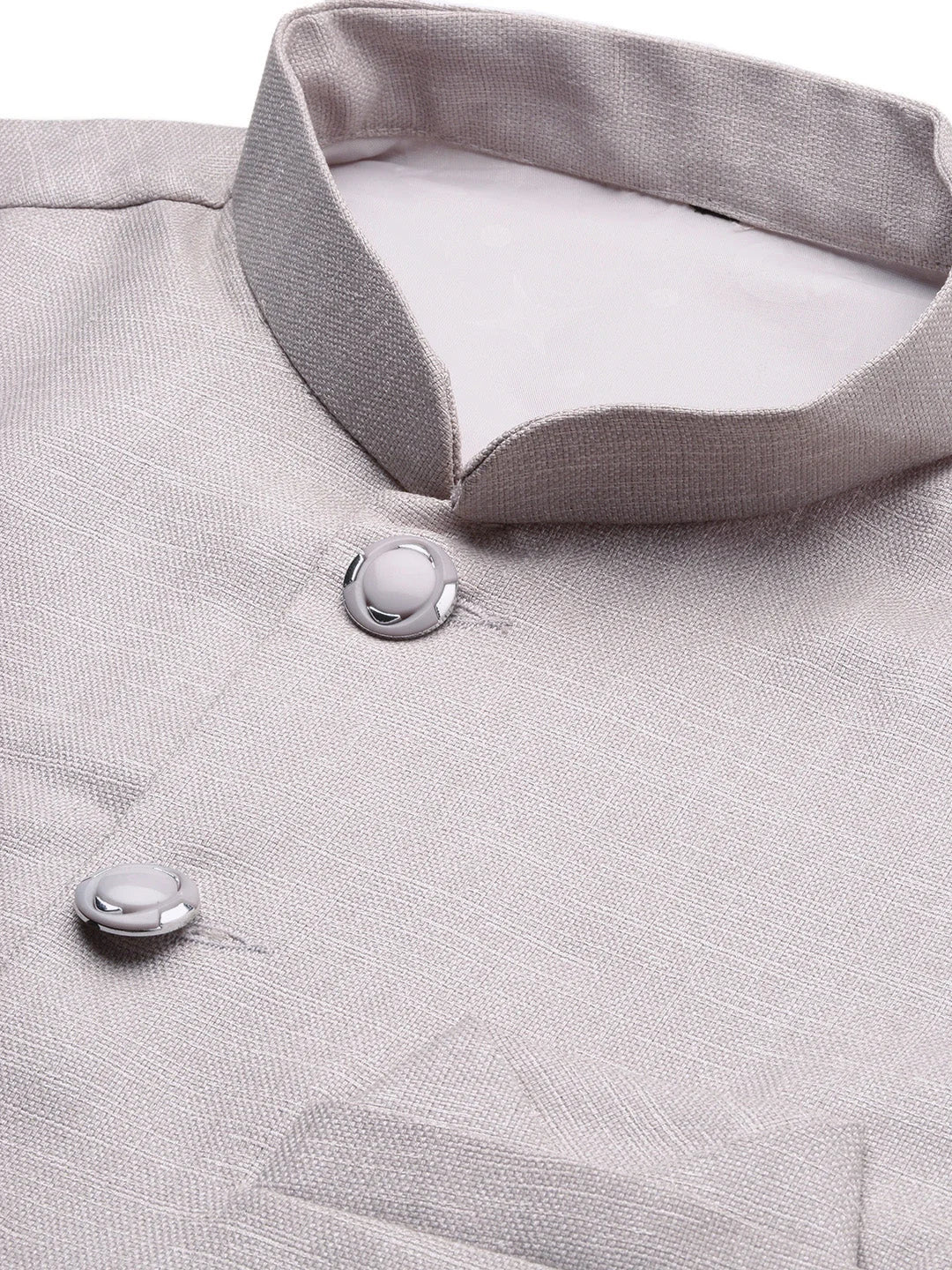 Grey Slim Fit Nehru Jacket | Stylish Mens Kurta Pajama Option