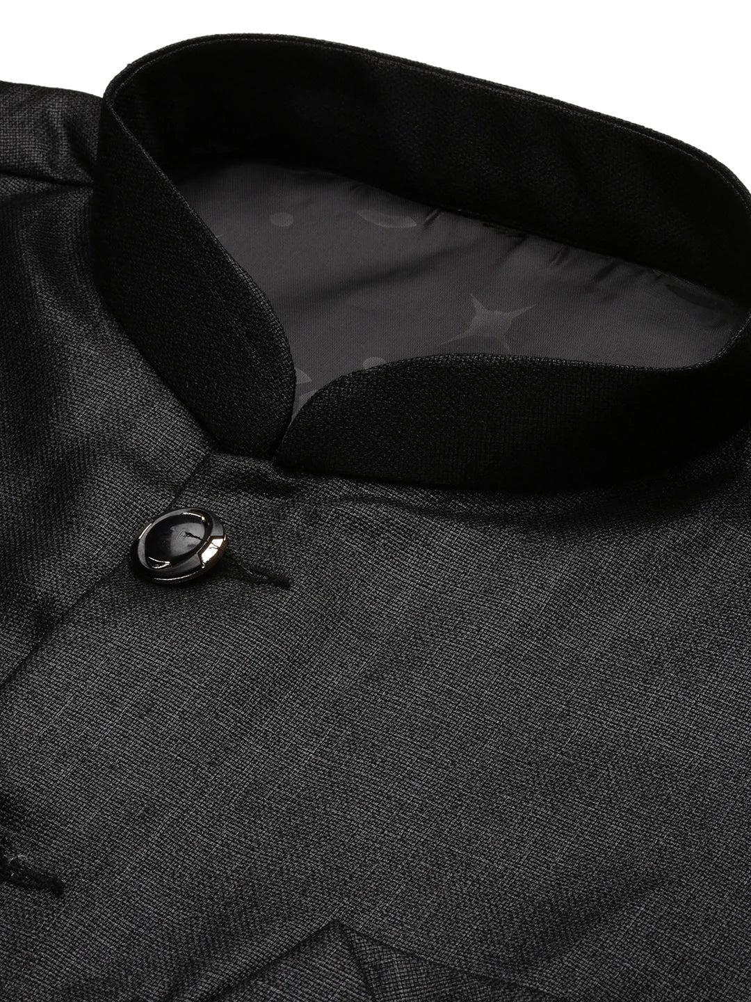 Black Solid Slim Fit Nehru Jacket | Perfect Mens Kurta Pajama