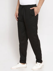 DesiQlo Men Black Solid Track Pants ( JOG 011Black )