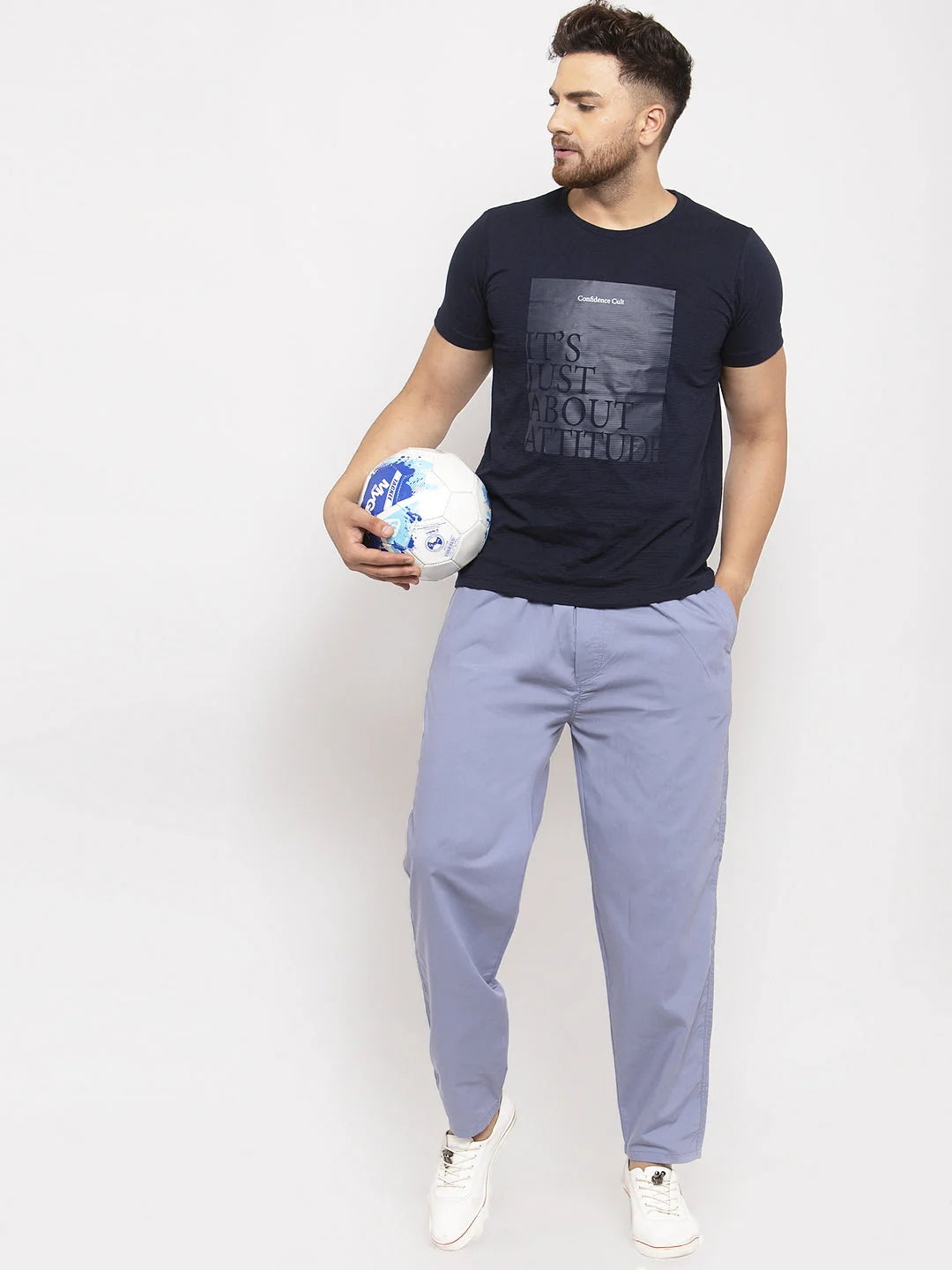 Grey Cotton Mens Pajamas - Solid Track Pants | Indian Needle