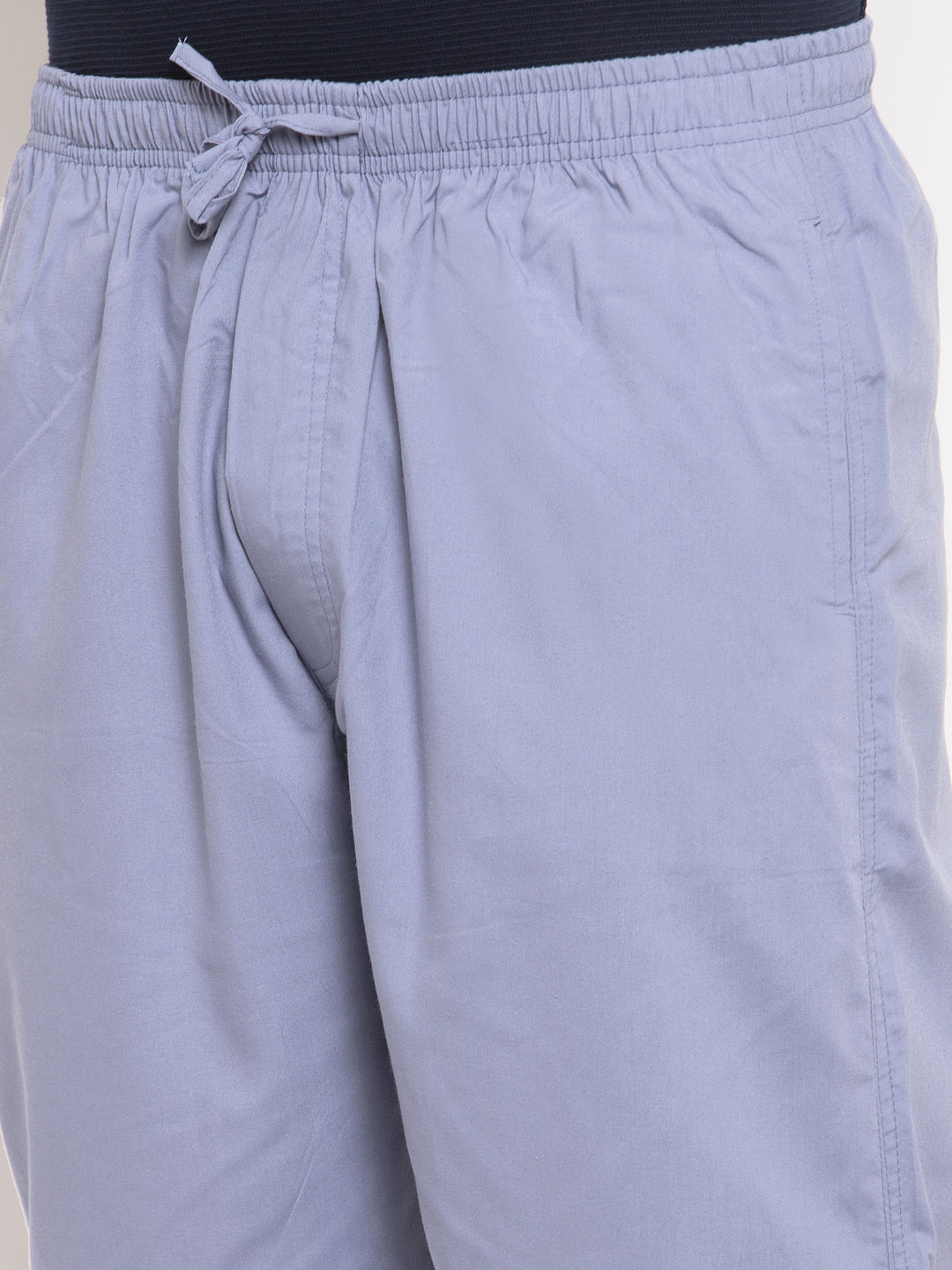 Grey Cotton Mens Pajamas - Solid Track Pants | Indian Needle