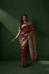 Womens Fashion Ethnic Maroon Color Sarees-MLSHWSA1151MRN0ONE