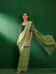 Womens Fashion Ethnic Green Color Sarees-MLSHWSA1278GRN0ONE
