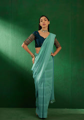 Womens Fashion Ethnic Teal Color Sarees-MLSHWSA1280TEL0ONE