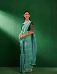 Womens Fashion Ethnic Teal Color Sarees-MLSHWSA1280TEL0ONE