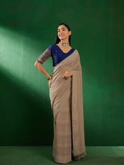 Womens Fashion Ethnic Grey Color Sarees-MLSHWSA1282GRY0ONE