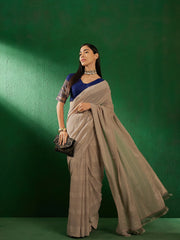 Womens Fashion Ethnic Grey Color Sarees-MLSHWSA1282GRY0ONE