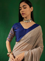 Womens Fashion Ethnic Grey Color Sarees-MLSHWSA1282GRY0ONE