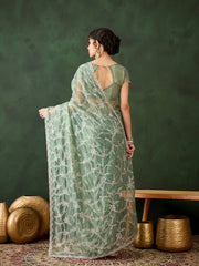 Womens Fashion Ethnic Sea Green Color Sarees-MLSHWSA1451SGR0ONE
