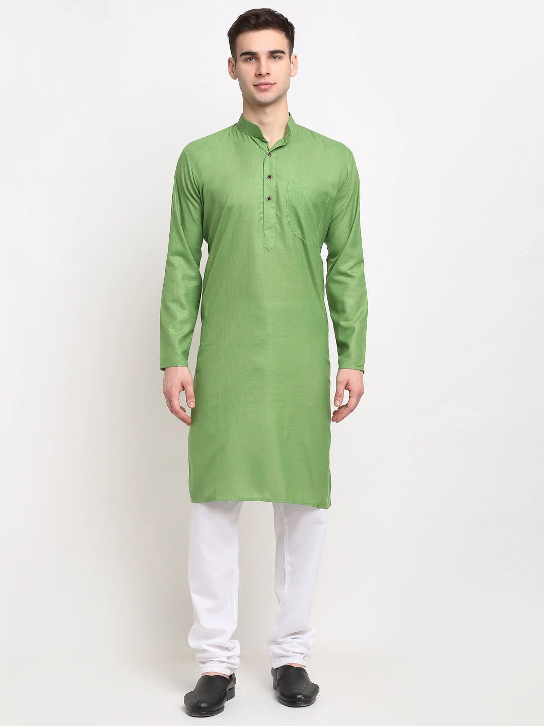 Men's Cotton Solid Kurta Pyjama ( JOKP 532Parrot )-JOKP-532
