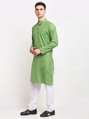 Men's Cotton Solid Kurta Pyjama ( JOKP 532Parrot )-JOKP-532