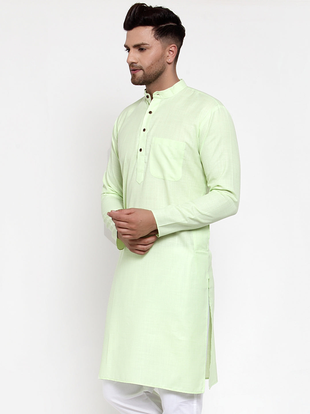 Men's Cotton Indian Kurta - Solid Color Mens Kurta