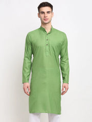Men's Solid Cotton Kurtas ( KO 532Parrot )-KO-532