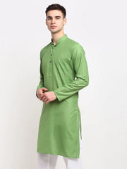 Men's Solid Cotton Kurtas ( KO 532Parrot )-KO-532