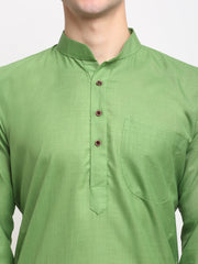 Men's Solid Cotton Kurtas ( KO 532Parrot )-KO-532