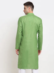 Men's Solid Cotton Kurtas ( KO 532Parrot )-KO-532