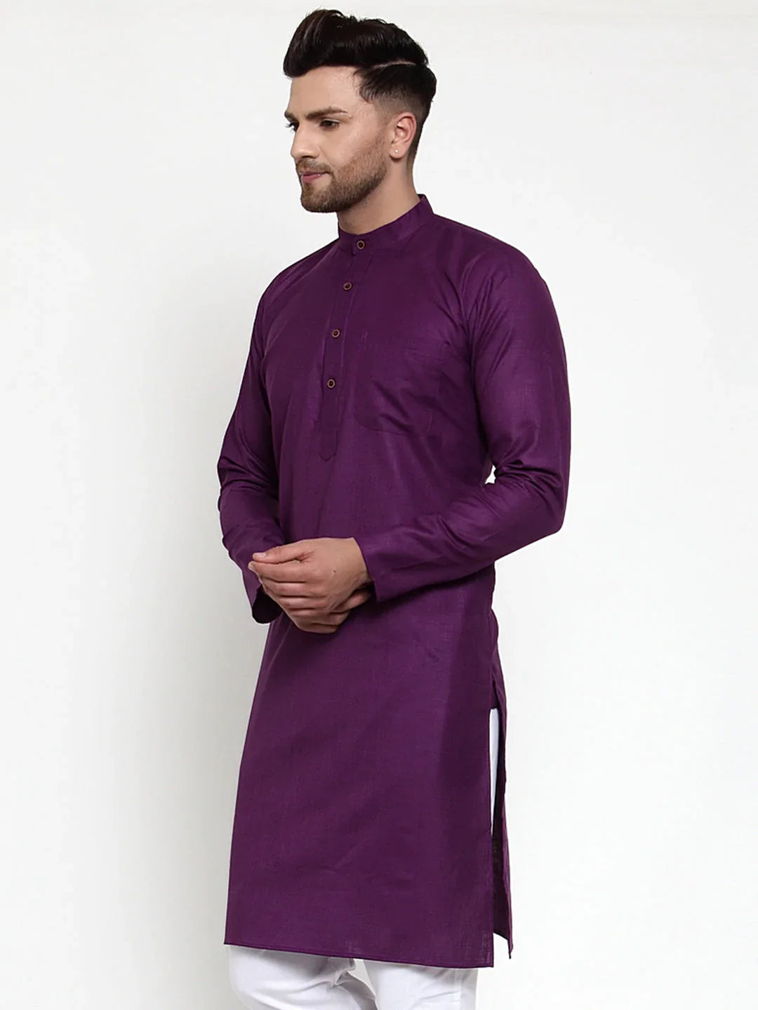 DesiQlo Men Kurta Only - Purple - KO_561Purple_S