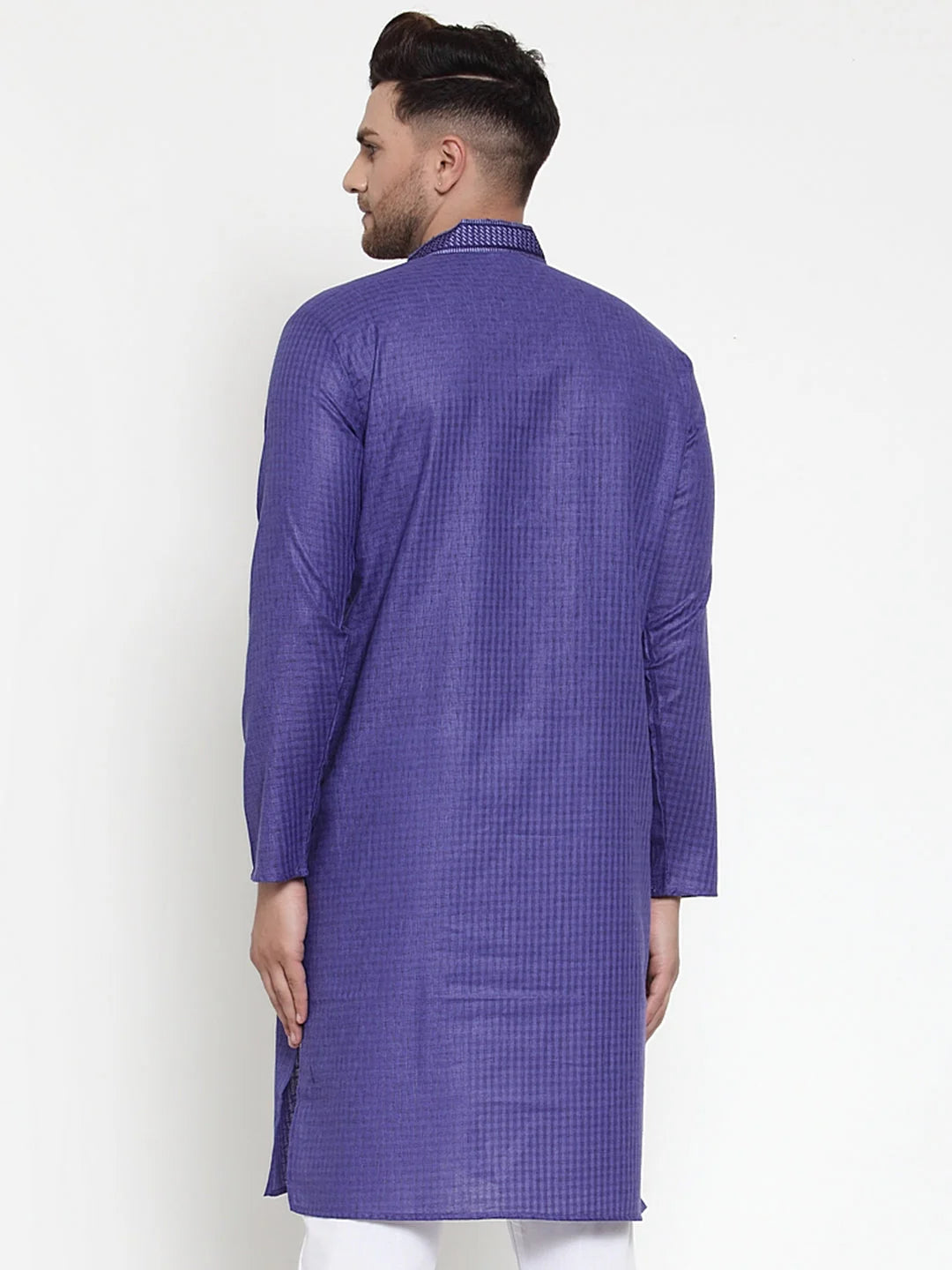 Dark Purple Men's Kurta | Indian Kurta for Men Cotton