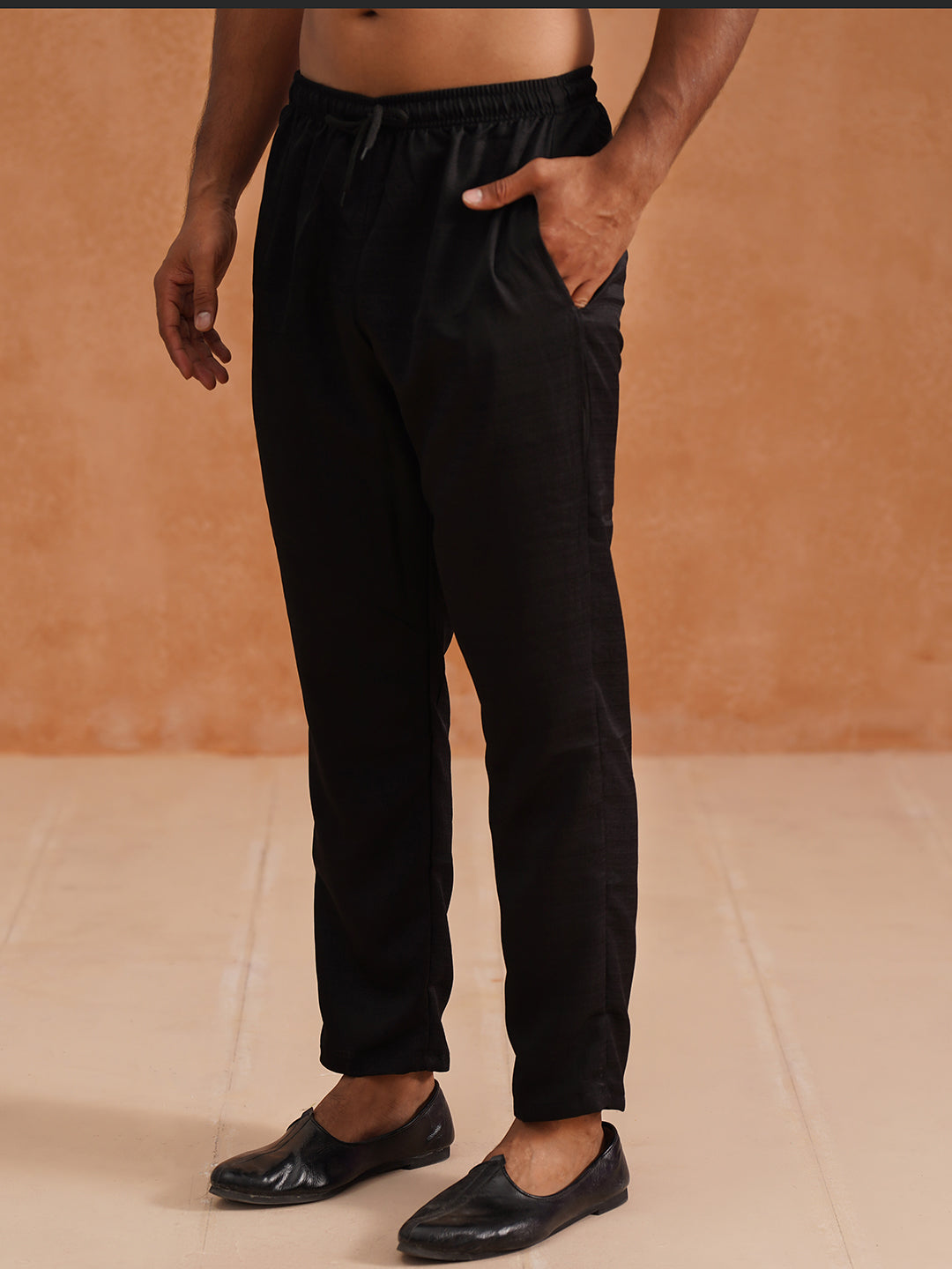 DesiQlo Men Pajamas - Black - ANKPJ_006Black_S