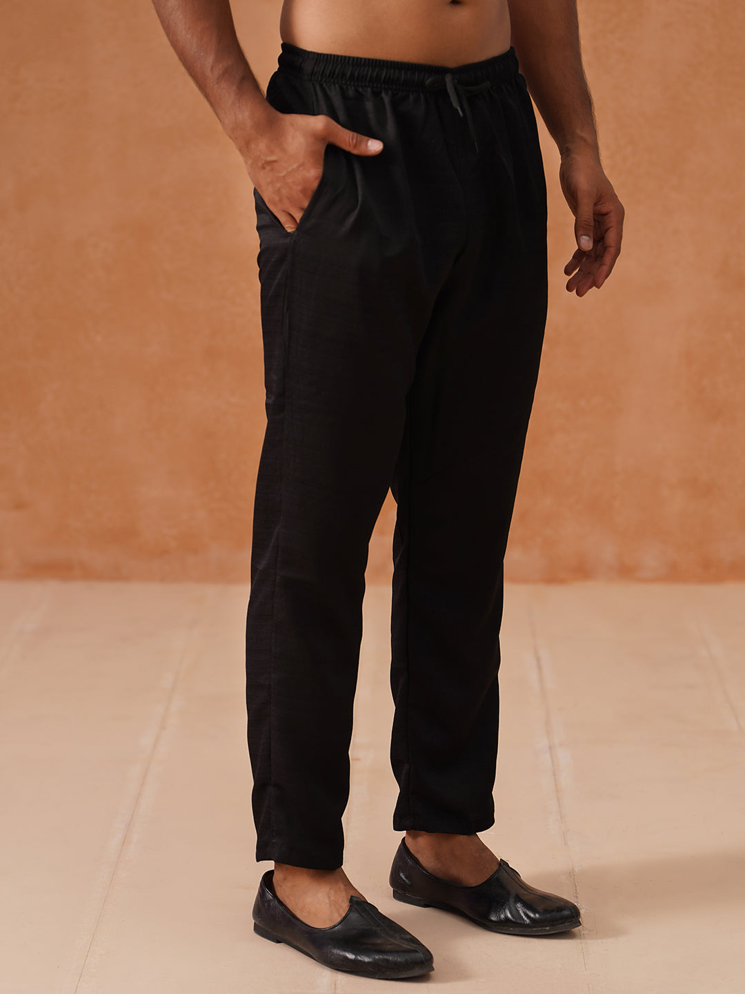 DesiQlo Men Pajamas - Black - ANKPJ_006Black_S