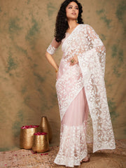 Womens Fashion Ethnic Pink Color Sarees-MLSHWSA1219PNK0ONE