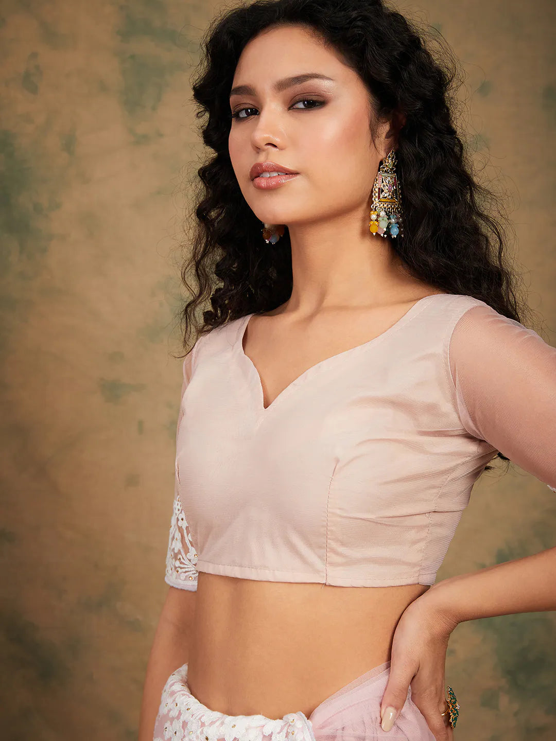 Pink Embroidered Saree | Luxury Designer Sarees India