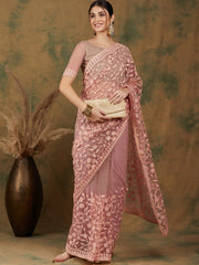 Womens Fashion Ethnic Peach Color Sarees-MLSHWSA1167PCH0ONE